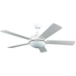 Contemporary White Two light Ceiling Fan  