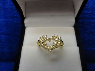 CARAT TOTAL WEIGHT CUBIC ZIRCONIA HEART RING, SIZE 5 3/4. THIS RING 