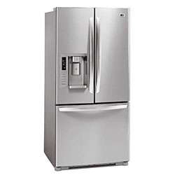 LG Silver Refrigerator with Tall Dispenser  
