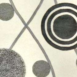   New Zealand Wool Galaxy Beige/ Grey Rug (36 x 56)  