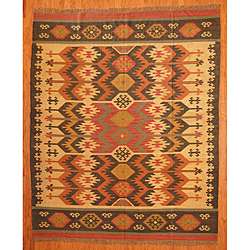 Indo Tribal Kilim Wool Rug (8 x 10)  