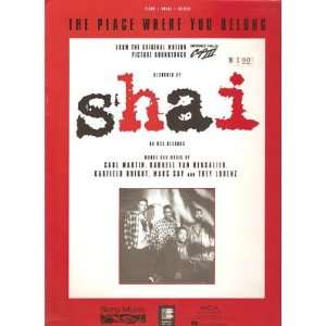  Sheet Music The Place Where You Belong Shai 151 