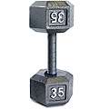 CAP Barbell 80 pound Cast Iron Hex Dumbbell  