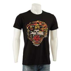 Ed Hardy Mens Premium Tiger Rhinestone Shirt  