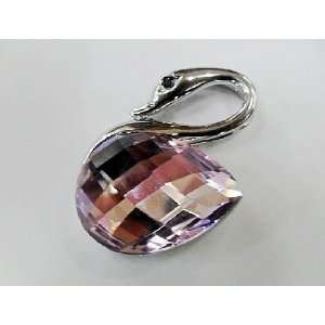   Pink Crystal Crane Design USB Flash Drive with necklace Electronics