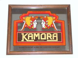 Kamora Coffee Liqueur Vintage Bar Mirror 17 x 14  