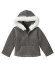 NWT Gymboree Tres Fabulous 5 6 7 8 Gray Grey Quilted Jacket Coat Fur 