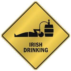    IRISH DRINKING  CROSSING SIGN COUNTRY IRELAND