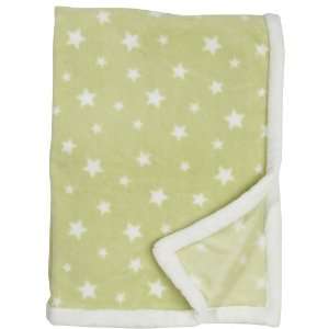  Kids Line Boa Blankets   Sage W/ White Star Baby