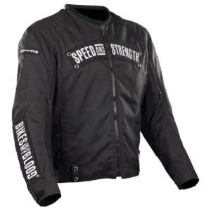 Speed and Strength Mens Black Bikes Are In My Blood Textile Jacket 
