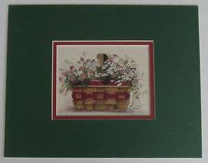 Baskets Longaberger Country Matted Pictures Art  