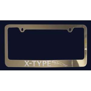 Jaguar X Type License Plate Frame (Zinc Metal)