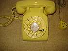 Bell Western Electric Vintage model 500 Rotary Yellow Desk Telephone w 