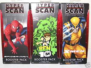 Mattel HyperScan Booster Packs Spiderman X Men Ben 10  