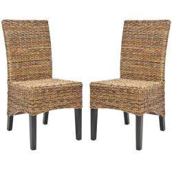 St. Croix Wicker Natural Tan Side Chairs (Set of 2)  