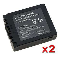 Eforcity CGR S006A 2 pack Battery for Panasonic DMC FZ50 FZ7 FZ30 