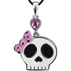 Pewter Pretty Skull Necklace  