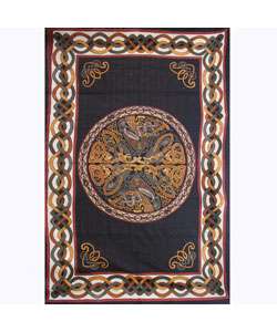 Hand woven Bedspread Celtic Pattern (India)  
