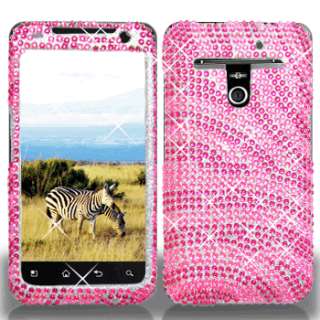 Pink Zebra Crystal Bling Case Phone Cover LG Revolution  