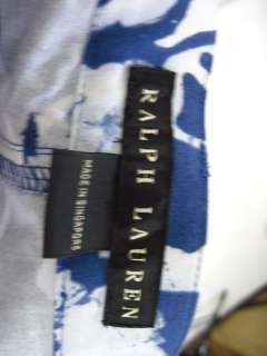 RALPH LAUREN Black Label Blue Floral Print Pants Size 6  