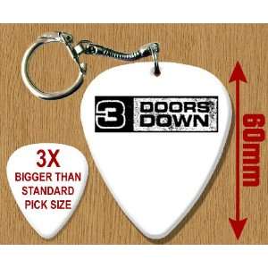  3 Doors Down BIG Guitar Pick Keyring Musical Instruments