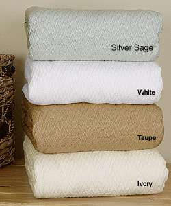 Herringbone All Cotton Woven Blanket  