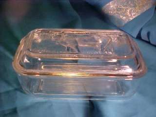 Vintage 1950s French Cow Covered Butter Dish Arcorac Clear Pressed 