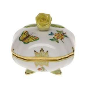 Herend Queen Victoria Covered Bonbon With Rose