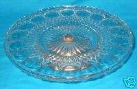 Clear Glass Cake Plate Stand with Silver Plated Base  