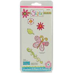 Sizzix Sizzlits Butterfly and Flowers Dies (Set of 3)  