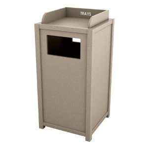 Standard Side Load Waste Receptacle and Tray Rack with Plain Panels 32 