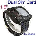 unlocked gsm dual sim card mobile cell phone wrist watch hidden 