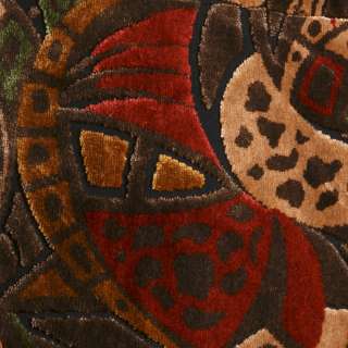   TAPESTRY PRINCESS COAT Vtg 70s Faux Fur Shearling Velvet Op Art Carpet