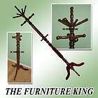   FINISH WOODEN HALL TREE TOWEL SCARF PURSE COAT HAT RACK STAND SPINS
