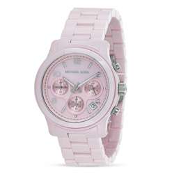 Michael Kors Womens Pink Ceramic Watch  