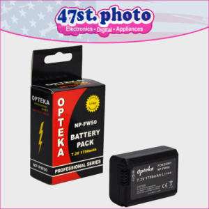 Opteka NP FW50 Battery for Sony Alpha A33 A55 SLR NEW  