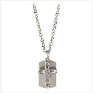 Modern Christian CROSS Dog Tag Pendant Chain Necklace  