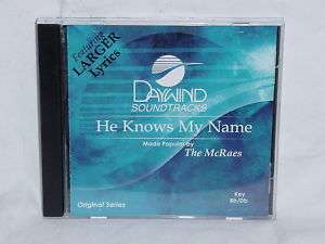 McRaes He Knows My Name NEW Christian Accompaniment CD  