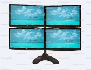 Quad/Four LCD Monitor Stand Free Standing   up to 24  