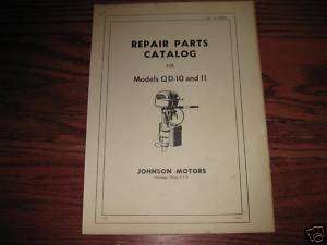 Johnson QD 10 11 outboard Parts manual catalog 10 hp  