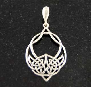 Sterling Silver Celtic Circle Pendant Charm .925 Solid Jewelry  