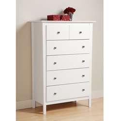 Woodbury White 5 drawer Dresser  