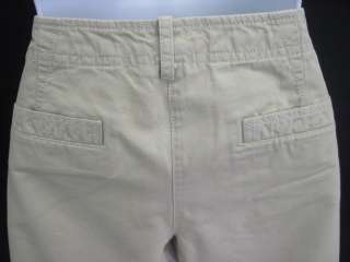 JUNGAL Tan Khahki Cropped Pants Bottoms Slacks Sz 6  