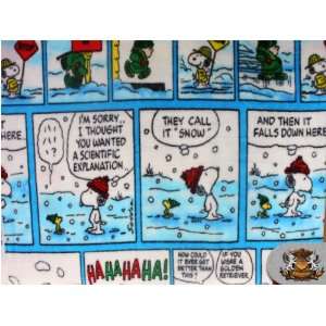  Fleece Printed SNOOPY COMICS Fabric sold by the yard 