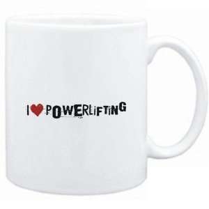 Mug White  Powerlifting I LOVE Powerlifting URBAN STYLE  Sports 