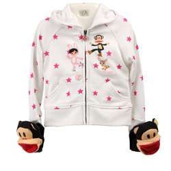 Small Paul by Paul Frank Toddler Girls Hoodie/ Monkey Mittens 