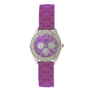    Whimsical Purple Pave CZ Jelly Watch Eves Addiction Jewelry