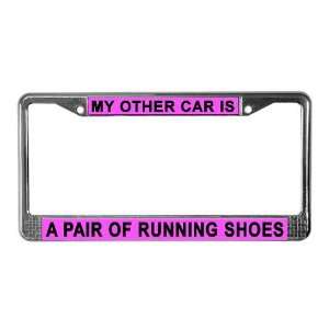  Running Shoes Hobbies License Plate Frame by  