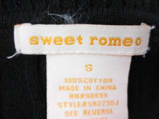 LOT 2 SWEET ROMEO Black Brown V Neck Sweaters Sz S  