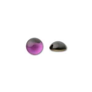  9mm Round Glass Cabochon   Foiled Amethyst Arts, Crafts 